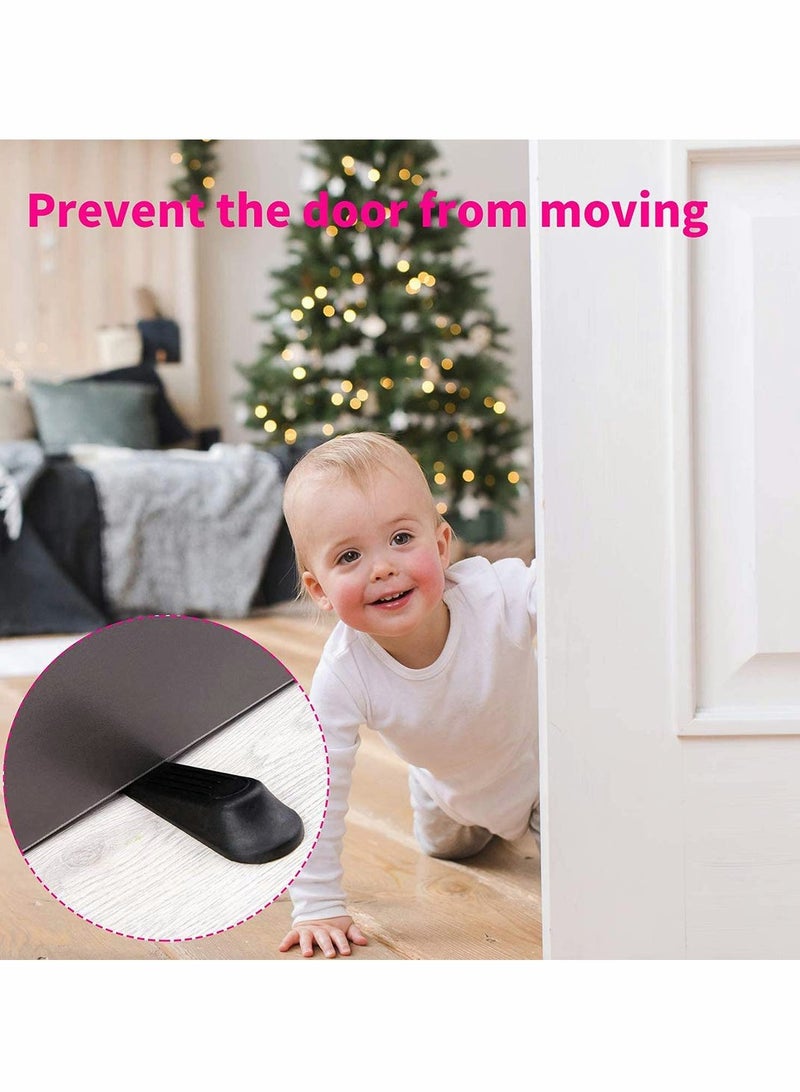 Zikra Door Stoppers Wedge Heavy Duty Door Wedge, 10 Pcs Non-Slip Door Jammer, Plastic Door Stop Wedges for Home and Office, Interior Bathroom, Kitchen, Children's Room Door - Image 2