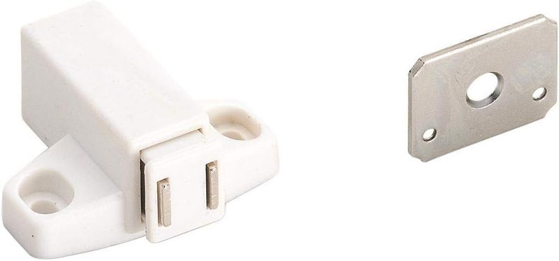 Amerock | Touch Cabinet Catch | White | 1-11/16 inch (43 mm) Length | 1 Pack | Door Catch | Cabinet Door Latch - Image 4