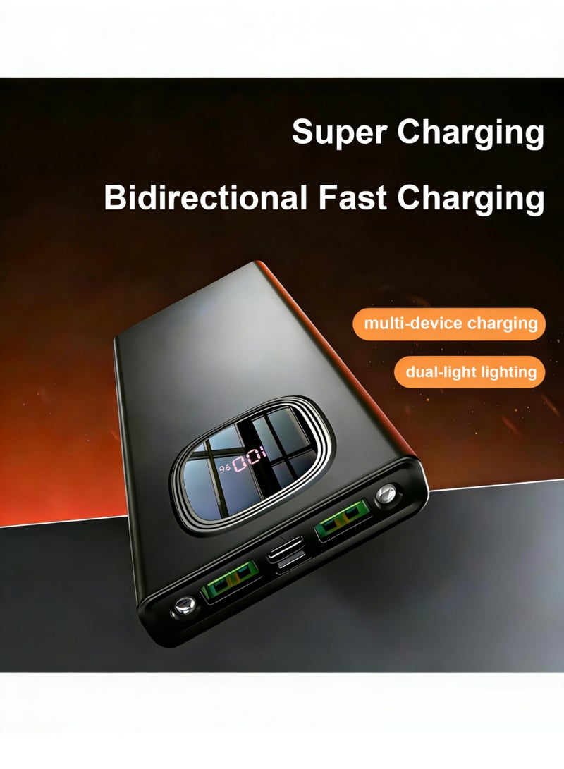 El-csele 10000mAh Power Bank Upgraded Semi Solid State Battery Fast Charging for Samsung iPhone Huawei etc. Triple Ports for Phones iPad Earbuds Compact Travel Design Long-Lasting Battery with Type-C Fast Self-Charge & Dual Light Lighting - Image 2