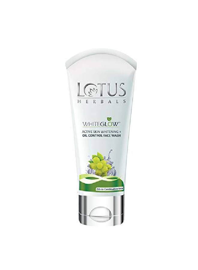 LOTUS HERBALS Whiteglow Active Skin And Oil Control Facewash | Oily To Combination Skin | 100G  - Image 2