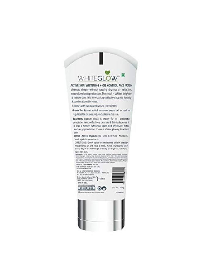 LOTUS HERBALS Whiteglow Active Skin And Oil Control Facewash | Oily To Combination Skin | 100G  - Image 3