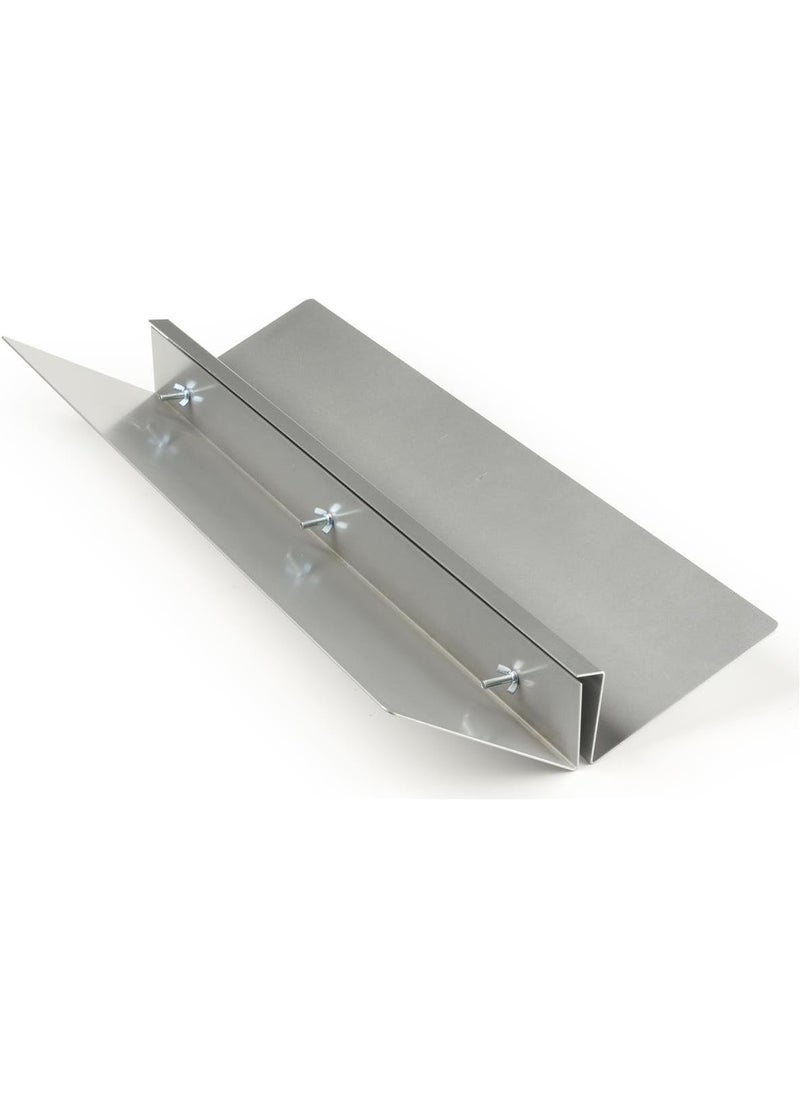 Displays2go Floor Sign Holder Fits 36 Wide Sign Board Up to 72 Tall Graphic Base Only Silver Steel  - Image 4
