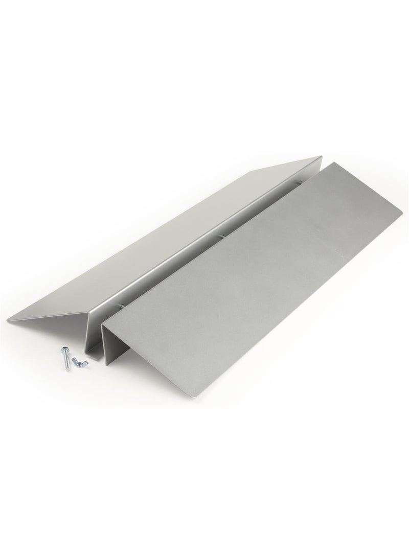 Displays2go Floor Sign Holder Fits 36 Wide Sign Board Up to 72 Tall Graphic Base Only Silver Steel  - Image 3