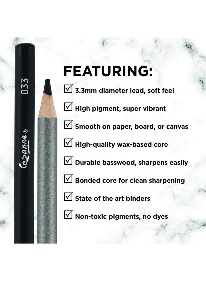 cezanne E Mark Cezanne Premium Colored Pencils Black Set Of 12 - Highly-Pigmented Drawing Pencils - Coloring Pencils For Drawing, Blending, Coloring, And More  - Image 4