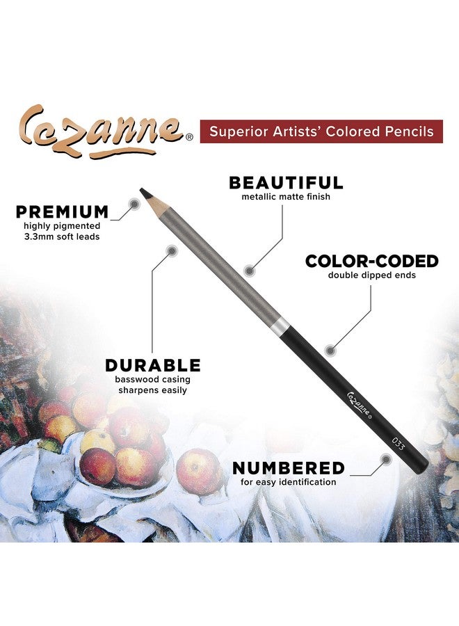 cezanne E Mark Cezanne Premium Colored Pencils Black Set Of 12 - Highly-Pigmented Drawing Pencils - Coloring Pencils For Drawing, Blending, Coloring, And More  - Image 3