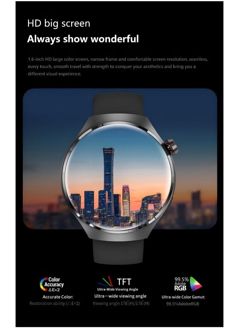 FereFit - Smart watch WISME-1 with Bluetooth calling function (answer/make calls), fitness tracking watch with sleep monitoring function, suitable for iPhone/Android, IP68 waterproof Curved Glass -Silver - Image 1