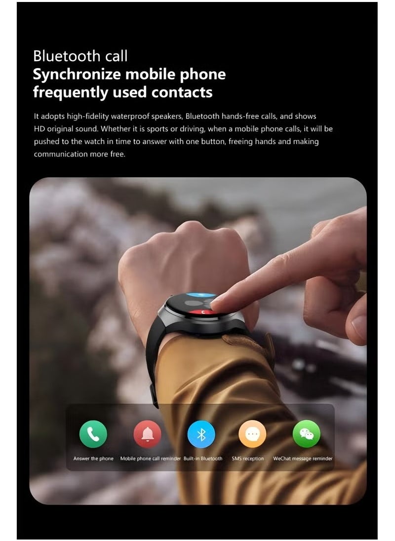 FereFit - Smart watch WISME-1 with Bluetooth calling function (answer/make calls), fitness tracking watch with sleep monitoring function, suitable for iPhone/Android, IP68 waterproof Curved Glass -Silver - Image 1