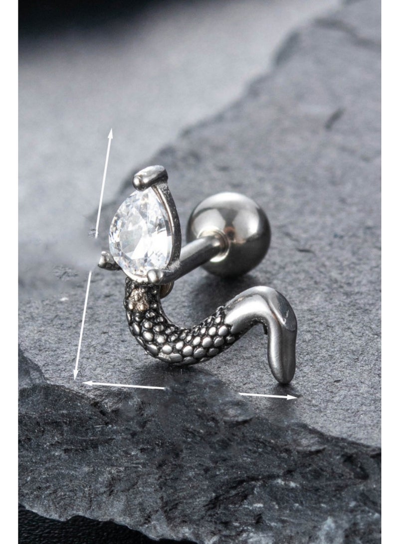 Mark Fairwhale Puncture Earrings Stainless Steel Fashion Trendy Ear Buckle Single 