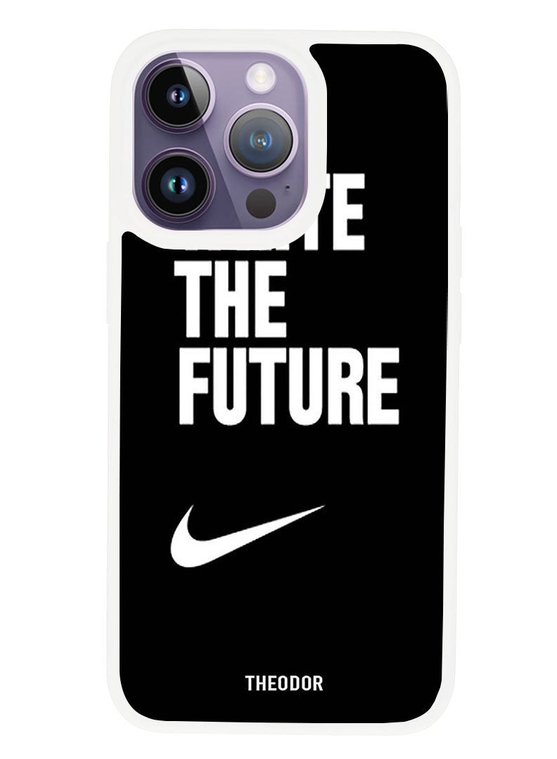 Theodor Protective Case Anti Scratch Shock Proof Cover For APPLE IPHONE 14 PRO Write The Future (White Bumper) - Image 1