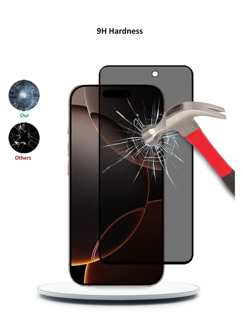 PROMASS حماية خصوصية زجاج الشاشة المقسى 5D لجهاز آبل آيفون 16 برو ماكس - Image 3