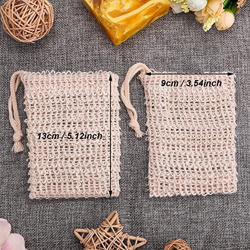 BBTO 10 Pack Exfoliating Natural Sisal Soap Bag Pouch Soap Saver - Image 3