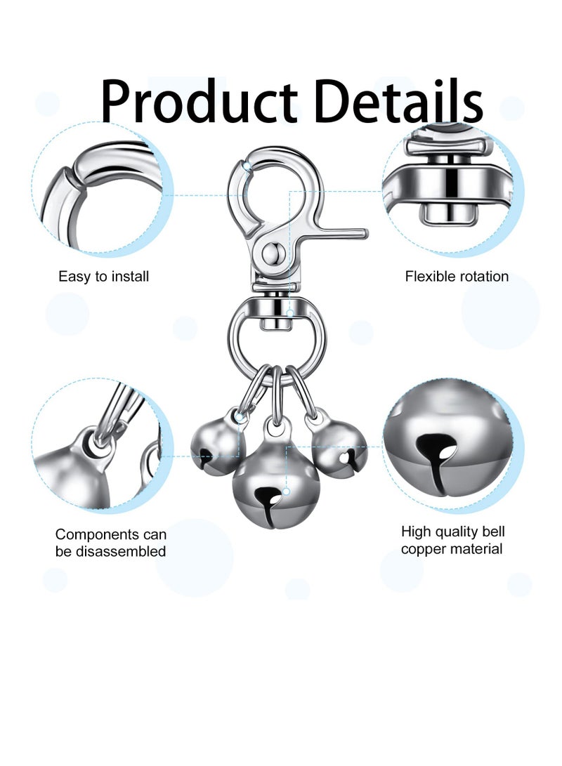 أجراس طوق الحيوانات الأليفة، 5 قطع من أجراس الجرس الثلاثية، إكسسوارات تدريب الكلاب والقطط - Image 3