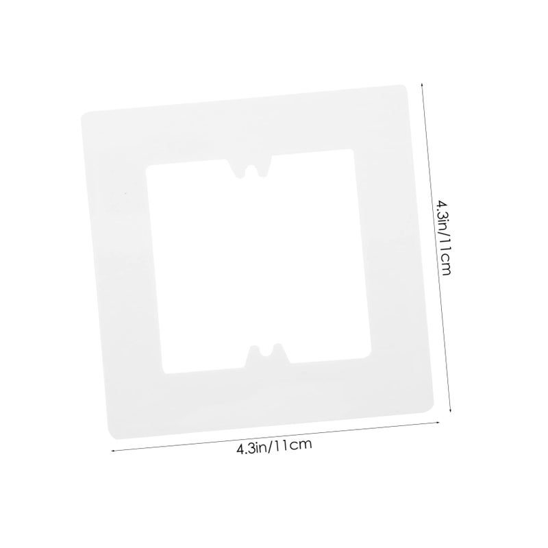White Wall Plate Cover Decorative Light Switch Hole Spacer Easy Install Minimalist Electrical Plate - Image 3