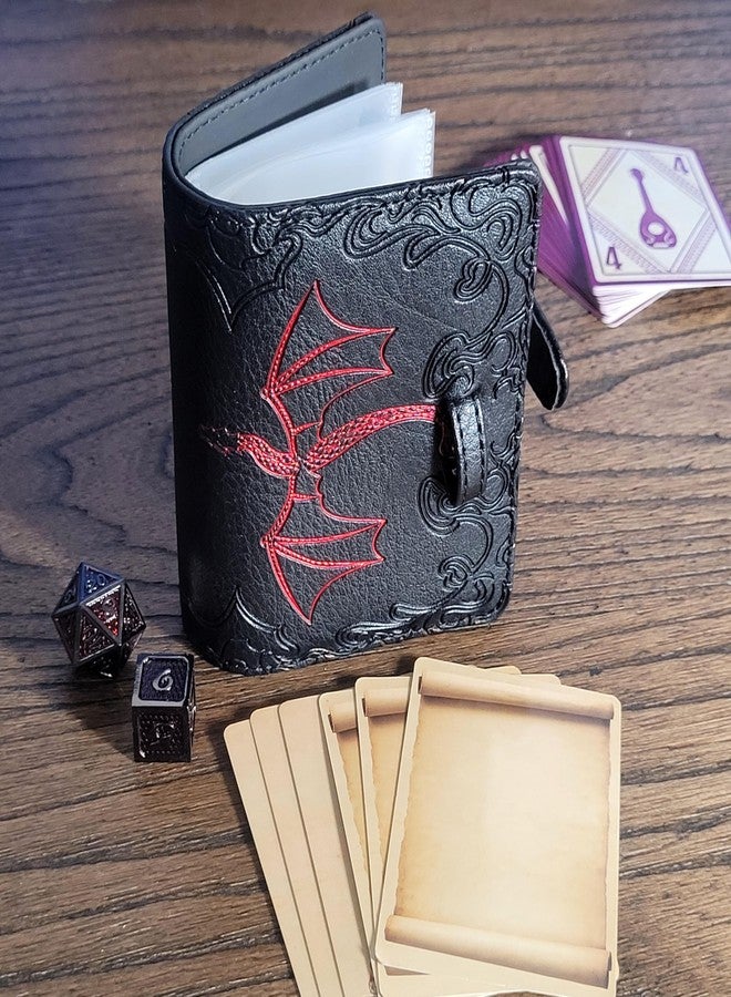 Forged Dice Co. Book of Incantations Spell Card Book - Dragon Edition - Black with Red Foil - Image 5
