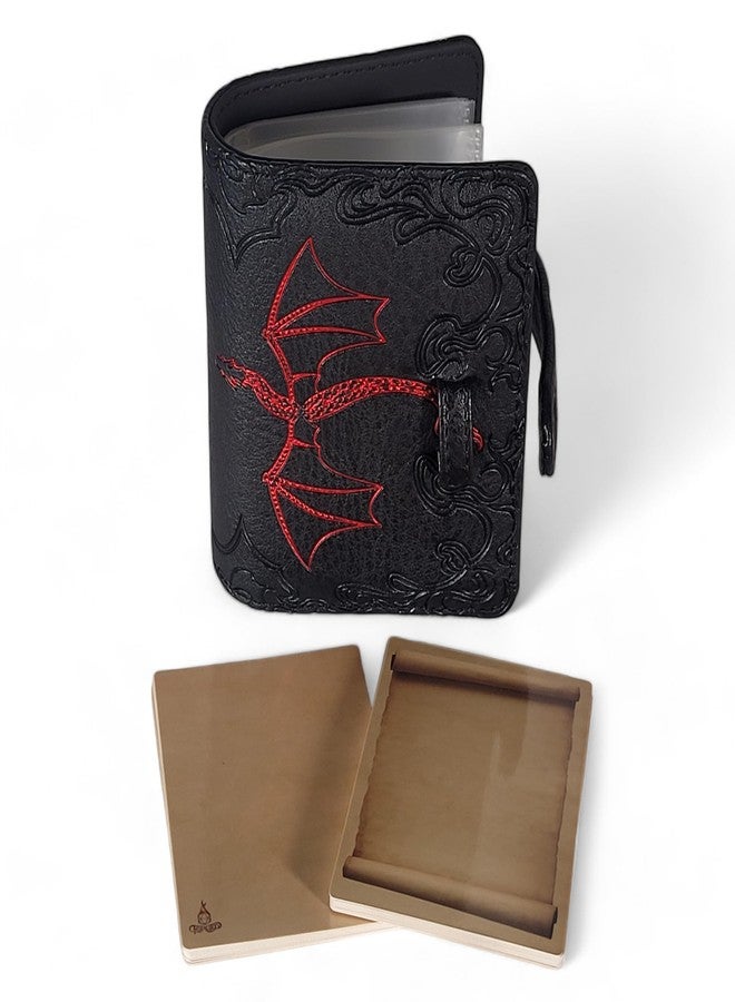 Forged Dice Co. Book of Incantations Spell Card Book - Dragon Edition - Black with Red Foil - Image 1
