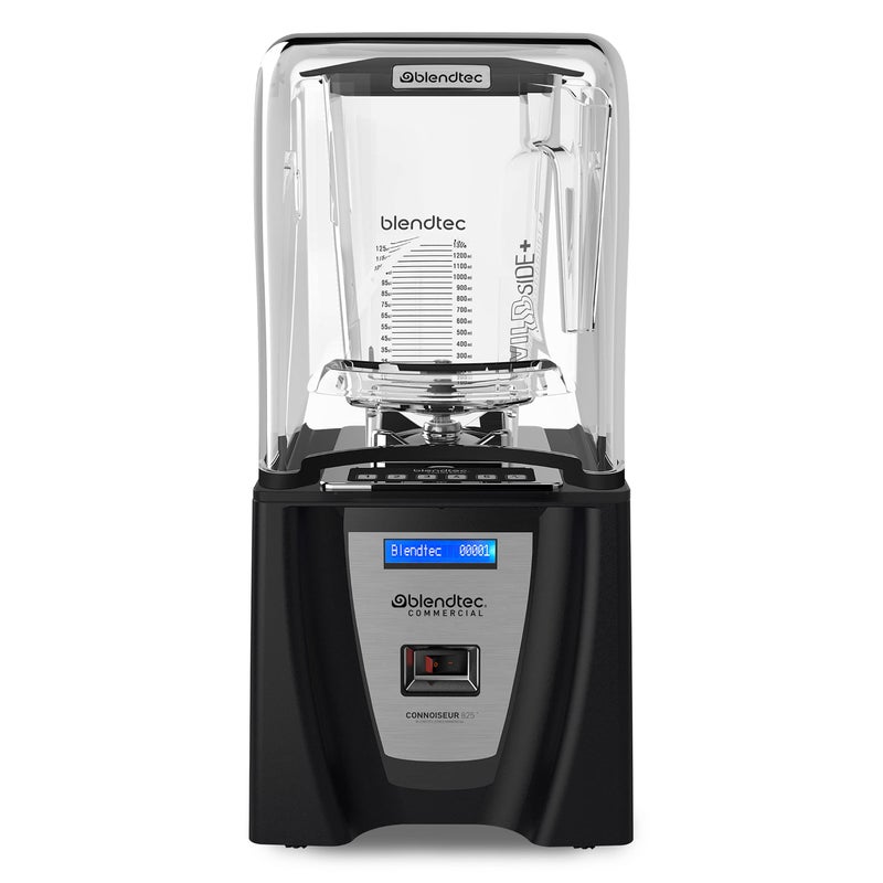 Blendtec Connoisseur 825 Black Food Blender with Sound Enclosure and 2 WildSide Jars 42 Preprogrammed Cycles 2750 mL Capacity