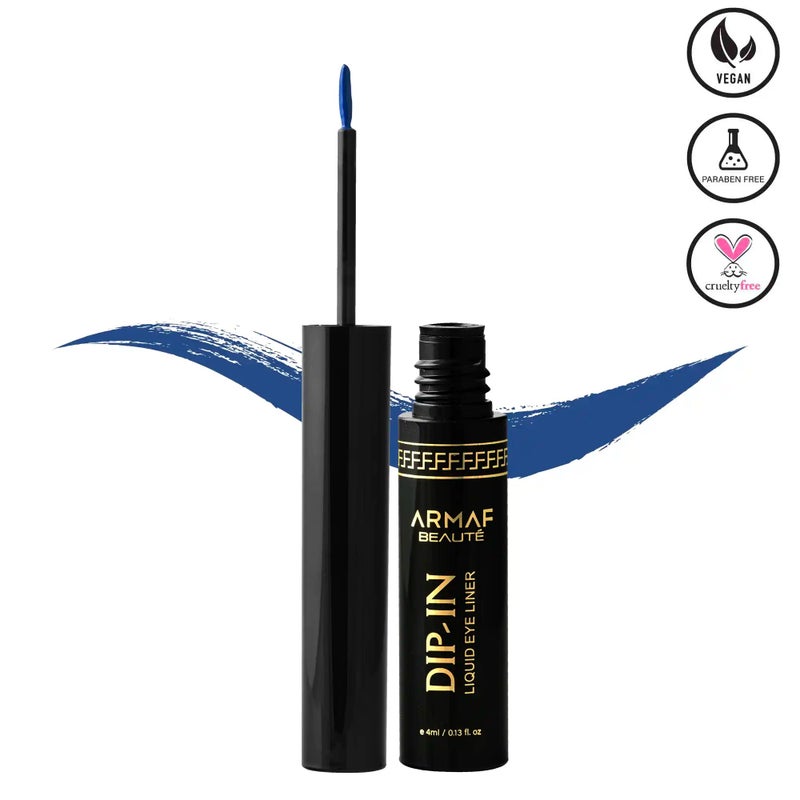 Armaf Beaute Dip In Liquid Eyeliner Aquamarine Rich Colour 4ml, Water Resistant Matte Black Eye Liner, Lightweight, Long Lasting & Smudge Proof, Weightless, Precision Tip For Bold & Defined Eyes - Image 1