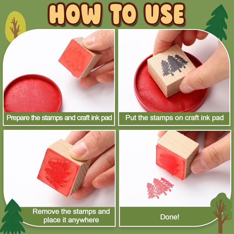 Chivertion 15 Pcs Dinosaur Rubber Stamps Set Dinosaur Shape Wooden Rubber Stamps Cute DIY Seal Set for Crafting Decor and DIY Scrapbooking Card Making Hand Book - Image 4