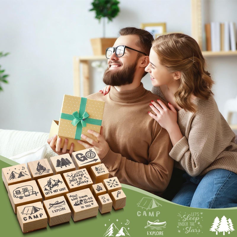 Chivertion 15 Pcs Dinosaur Rubber Stamps Set Dinosaur Shape Wooden Rubber Stamps Cute DIY Seal Set for Crafting Decor and DIY Scrapbooking Card Making Hand Book - Image 5