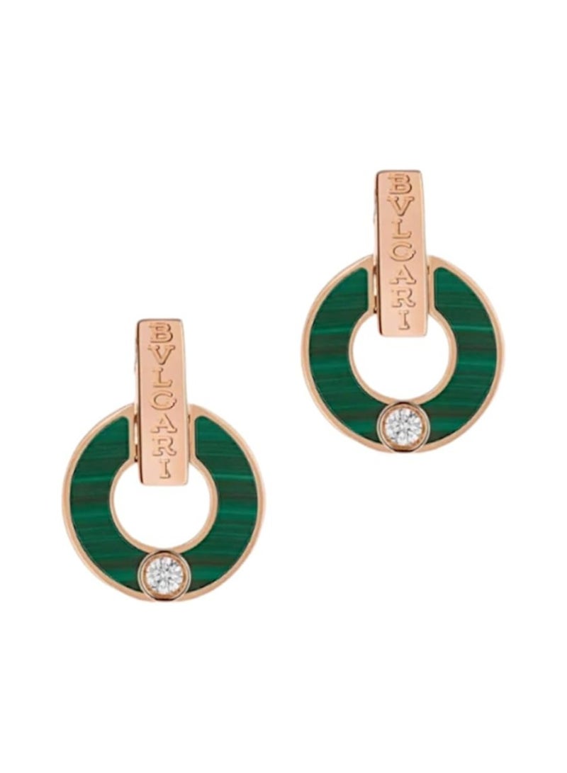 bunca Women's Copper Green Stone Earring - Image 1