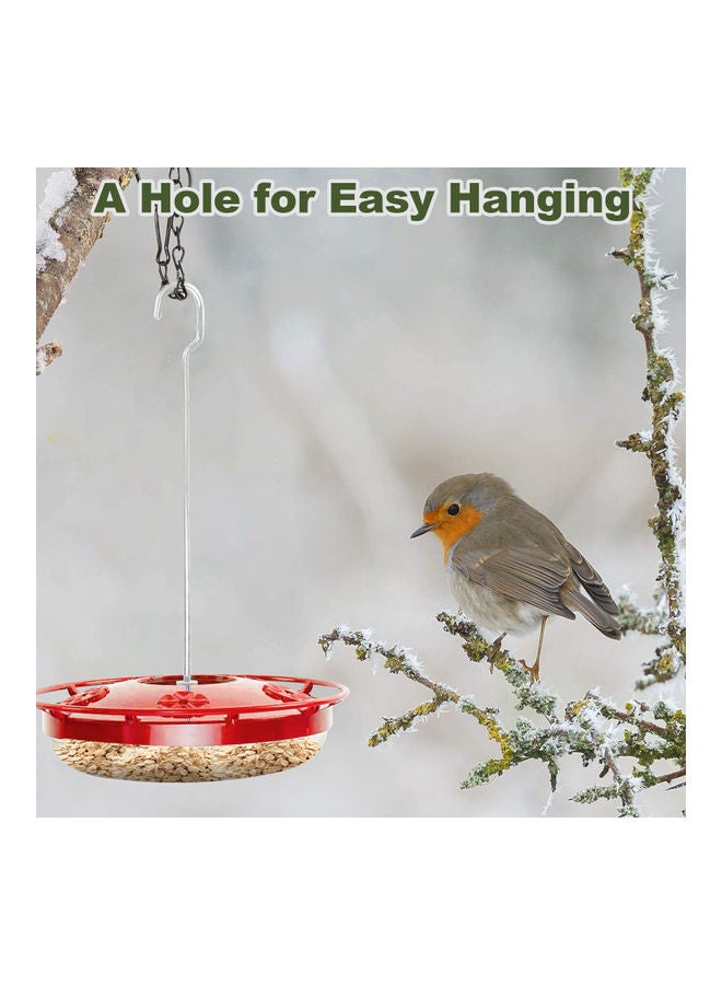 NIBEMINENT Plastic Hanging Bird Water Dispenser Red - Image 4