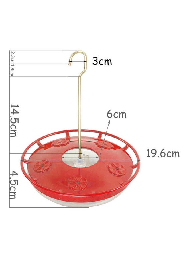 NIBEMINENT Plastic Hanging Bird Water Dispenser Red - Image 3