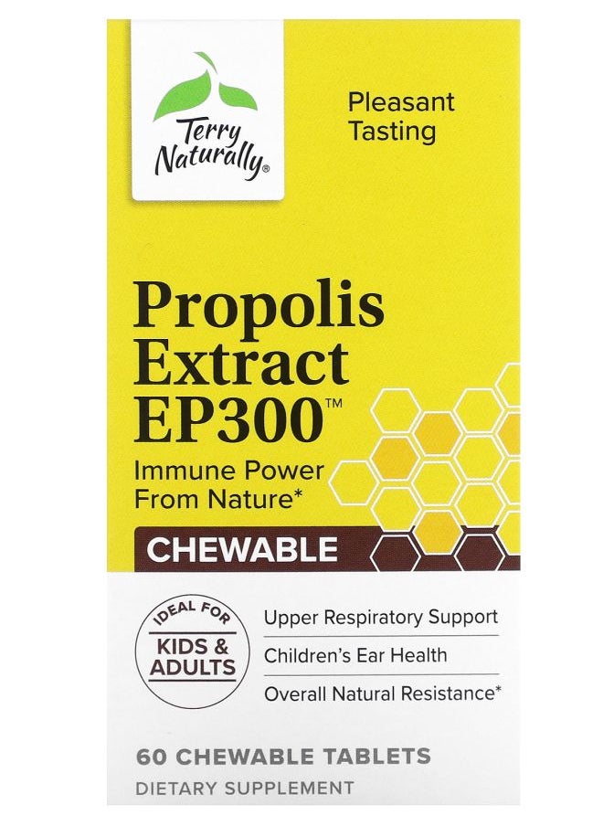 Terry Naturally - Propolis Extract EP 300 60 Chewable Tablets - Image 1