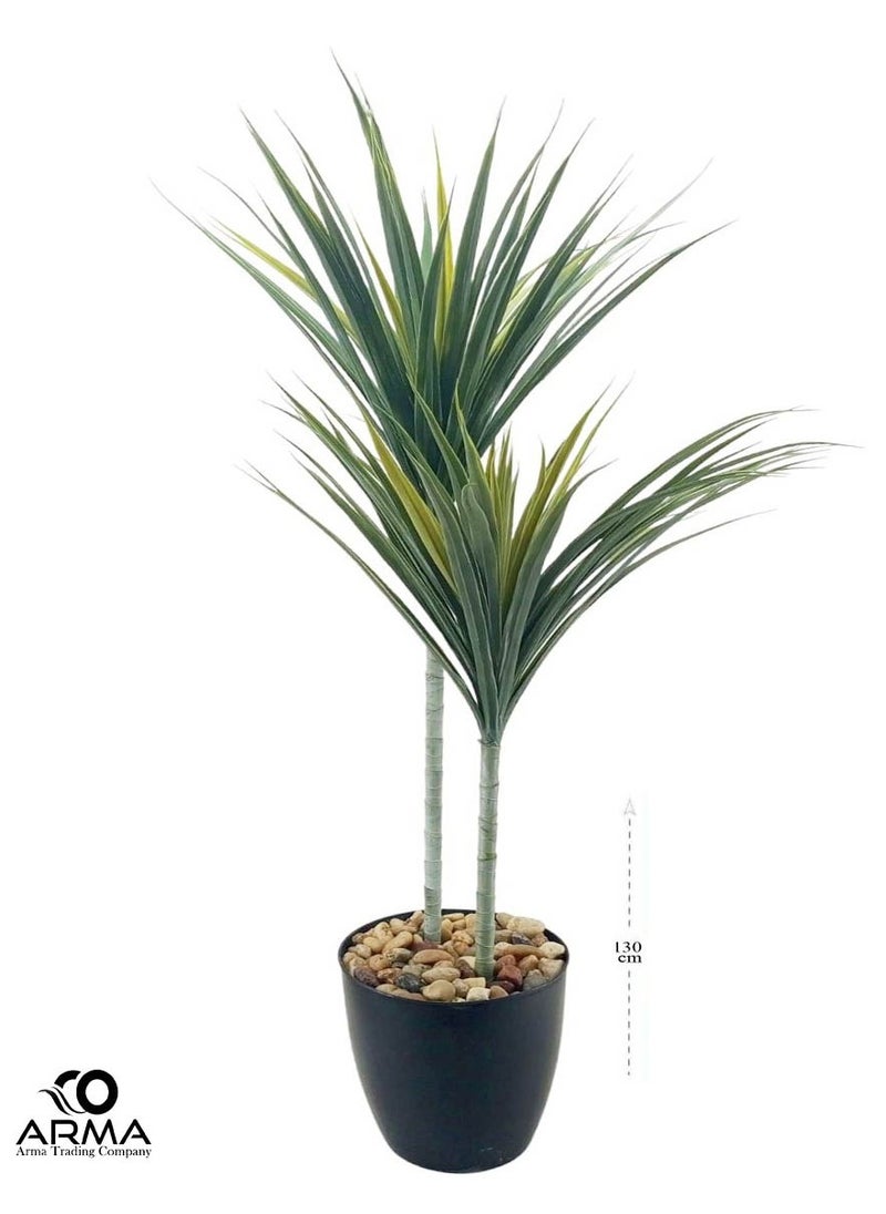 co arma - Artificial aloe vera tree with two symmetrical branches, 130 cm high - Image 1