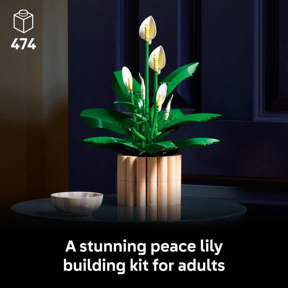 Botanicals Peace Lily Artificial Plant Building Set 11504 474Pcs