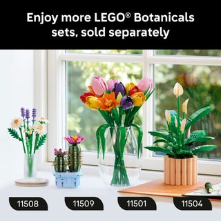 ليغو Botanicals زنبق السلام، مجموعة بناء ديكور الزهور للبالغين، هدية أعياد الميلاد (٤٧٤ قطعة) 11504 - view 5