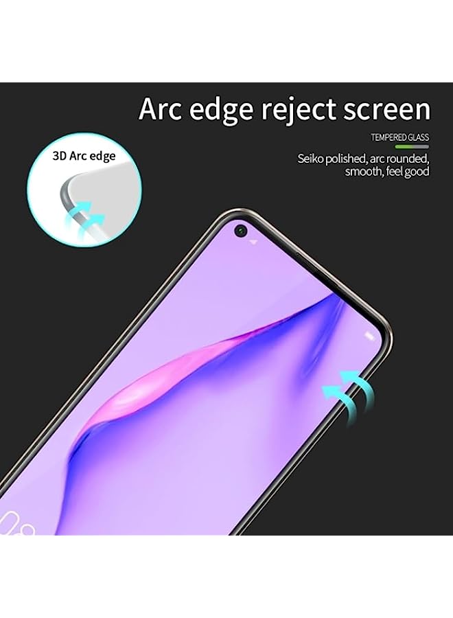 MOFI Tempered Glass Screen Protector Compatible For Huawei P40 Lite MOFI 9H 3D Explosion-proof Curved Screen Tempered Glass Film Black - Image 5