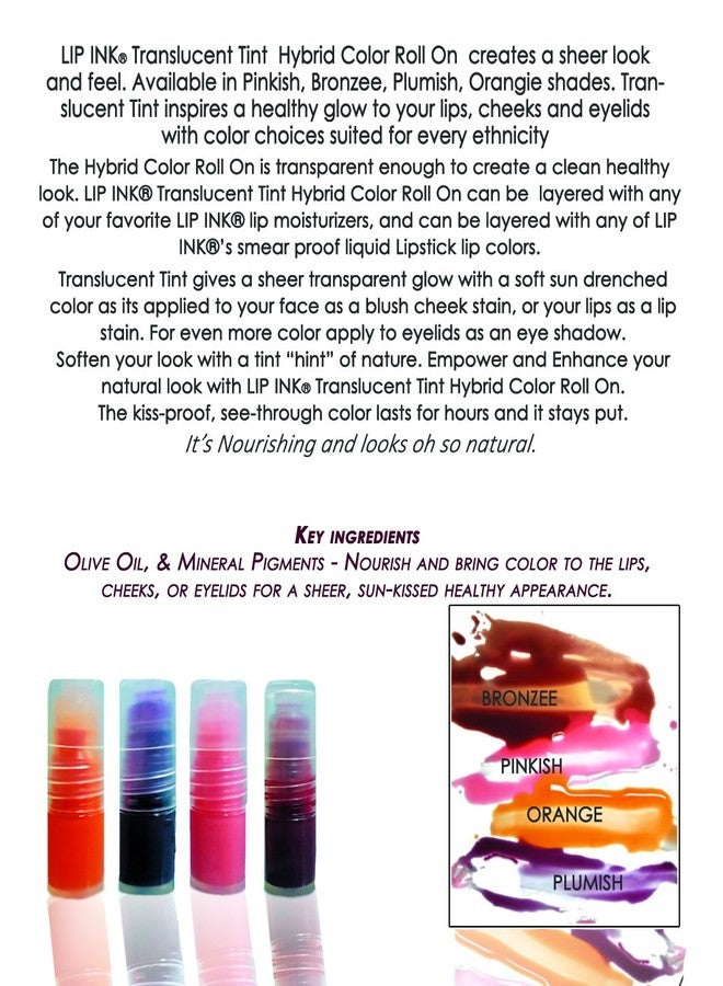 Lip Ink Translucent Tint Hybrid Color Roll On (Plumish) - Image 5