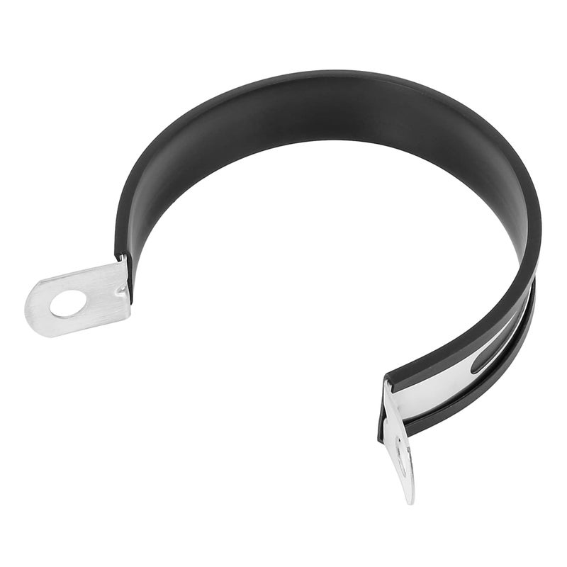 F FIERCE CYCLE 89mm 35 3 12 Inch Motorcycle Exhaust Band Joint Clamp Muffler Pipe Stainless Steel Silver Tone