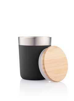 Hans Larsen Insulated Stainless Steel Coffee Mug with Bamboo Lid  - Image 1