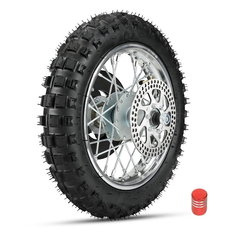 FVRITO Rear Wheel Assembly Replacement for Razor MX500 MX650 SX500 Mini Dirt Rocket Bike 25010 250x10 Tire Tube Rim Chain Sprocket Axle Brake Rotor Parts