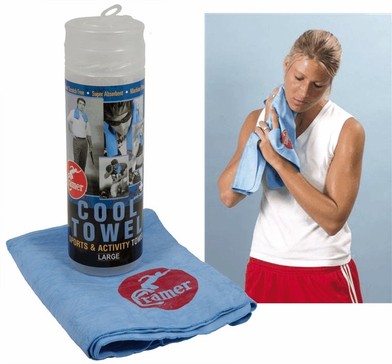 Cramer Stay Cool Towels, Absorbent Water Activated Cooling Towel, Cold Towels for Athletes, Workout, & Sports Like Football, Soccer, Lacrosse, Tennis, Cooling Neck Wrap to Prevent Overheating, One Large Towel 27" X 17" - Image 1