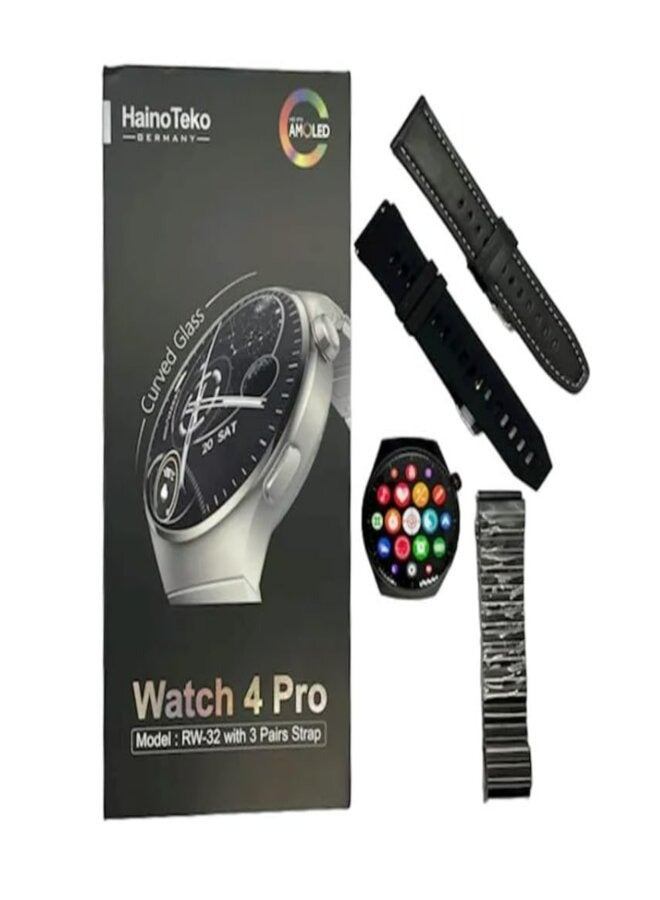 Haino Teko Haino Teko RW32 Smart Watch HD IPS Amoled Screen,Curved Glass With 3 Straps Silicone And Stainless Steel And Leather - Image 1