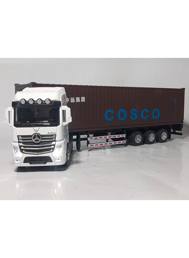 COSCO Truck cab Metal plastic body Sound engine and front lighting cable Length 33 Width 6 Height 8 cm - Image 1