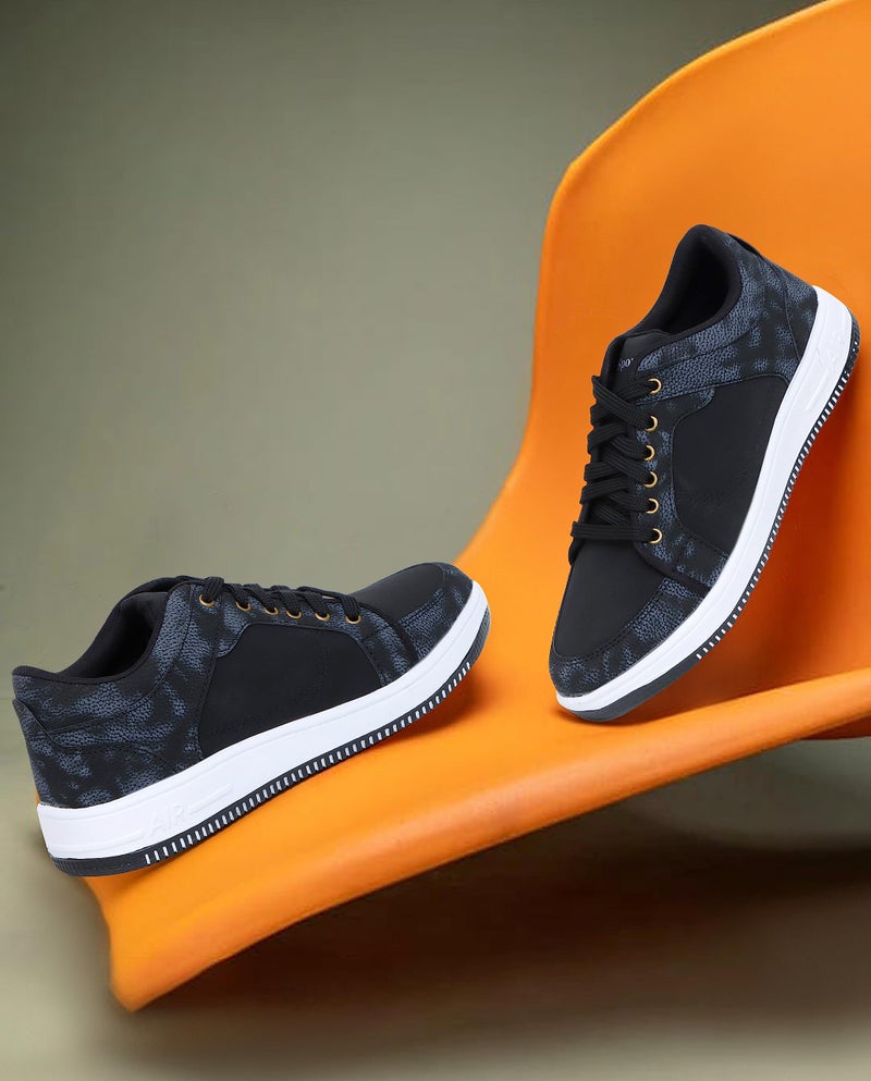 Pisces Men's Black Synthetic Sneakers Shoes - 10 UK - Image 3