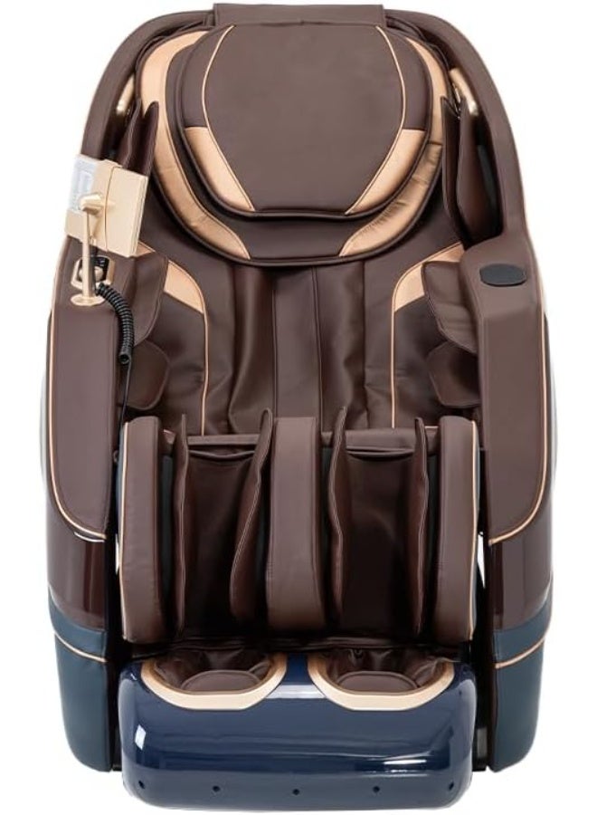 أوزون كرسي تدليك الجسم الكامل OZONE 4D Royal Vintage OZ-7 | وضعية انعدام الجاذبية | مسار SL | تدليك شياتسو + وضعية استرخاء | تدفئة مركزية | تمارين يوغا عميقة | بكرات تدليك القدمين | تحكم صوتي بالذكاء الاصطناعي | شاشة لمس - Image 4
