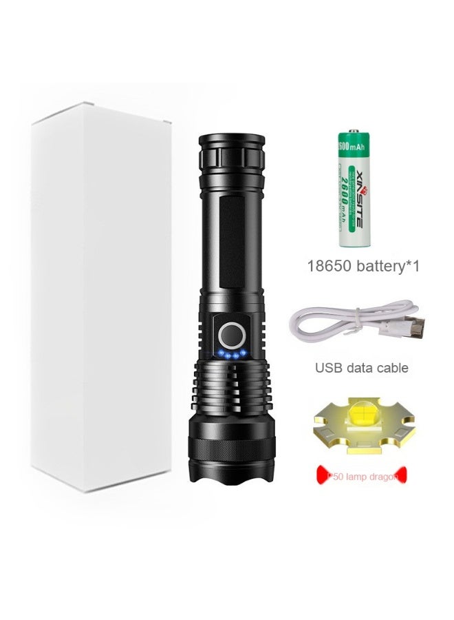 NIBEMINENT Telescopic XHP50 Aluminum Alloy High-Intensity Flashlight