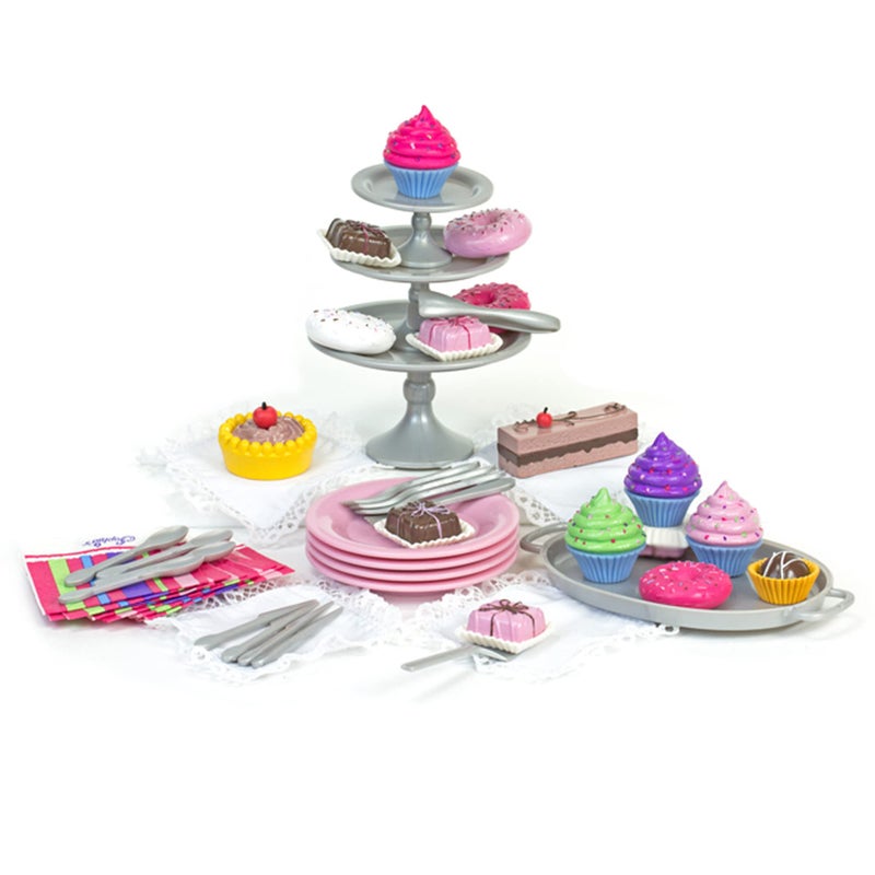 Sophia's Sophias 18 Doll 39 pc Realistic Desserts Display Trays and Service for Four Set - Image 4