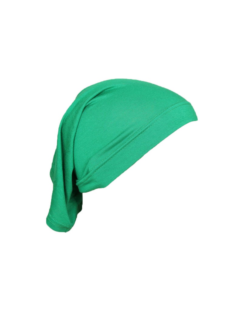 Generic Silky Cotton Beanie MSL09 Elastic Breathable Turban Cap 2# Green 