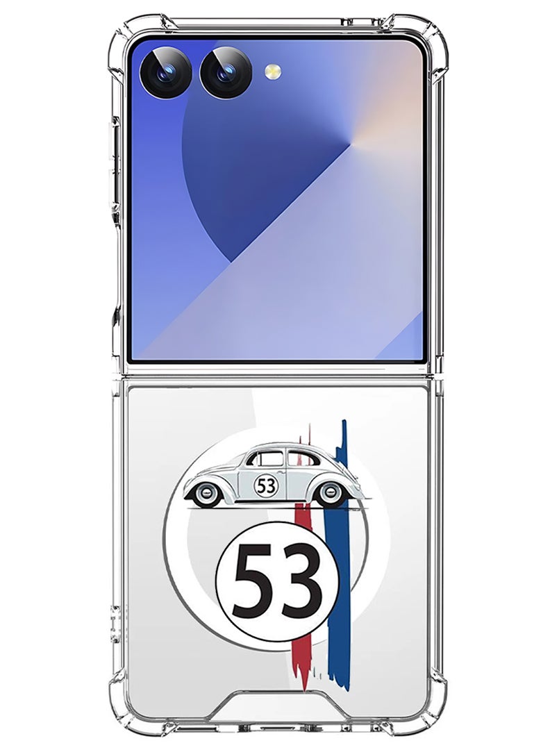 Theodor Magnetic Case for Samsung Galaxy Z Flip 7 Compatible with MagSafe Wireless Charging, Shockproof Phone Bumper Cover Car 53 - Image 1