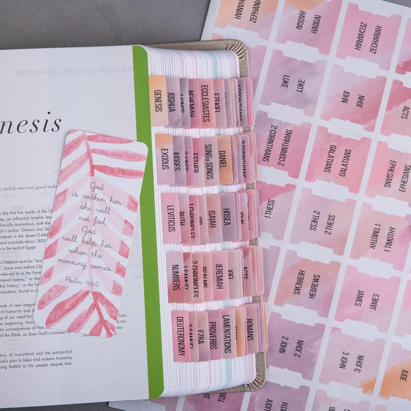 DIVERSEBEE Laminated Bible Tabs (Large Print, Easy to Read), Bible Journaling Supplies, Bible Book Tabs, Christian Gift, 66 Bible Tabs Old and New Testament, Includes 11 Blank Tabs (Boho) - Image 3