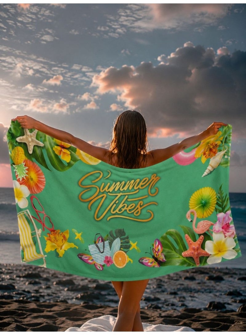 Microfiber Quick Dry Beach Blanket, Towel, Suitable For Swimming,Travel, Camping,Yoga Mat Outings Summer Beach Essentials - Image 2