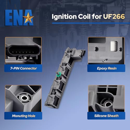ENA 2 Pack UF266 Front Left and UF265 Rear Right Ignition Coil Packs Compatible with Cadillac 2000-2003 DeVille Seville, 2000-2002 Eldorado, 2001-2003 Oldsmobile Aurora Coils Replace# 1104075 1104076 - Image 3