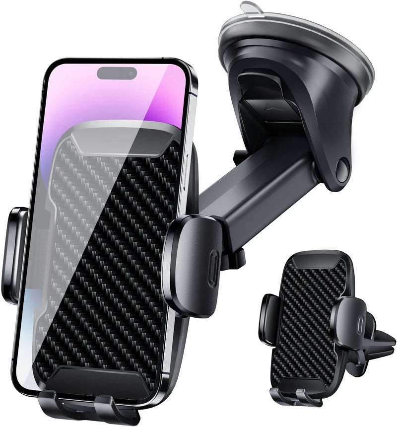 Vexloria Car Phone Holder with 360° Rotation and Strong Suction Power for 4.0''-7.0'' Phones - Image 1