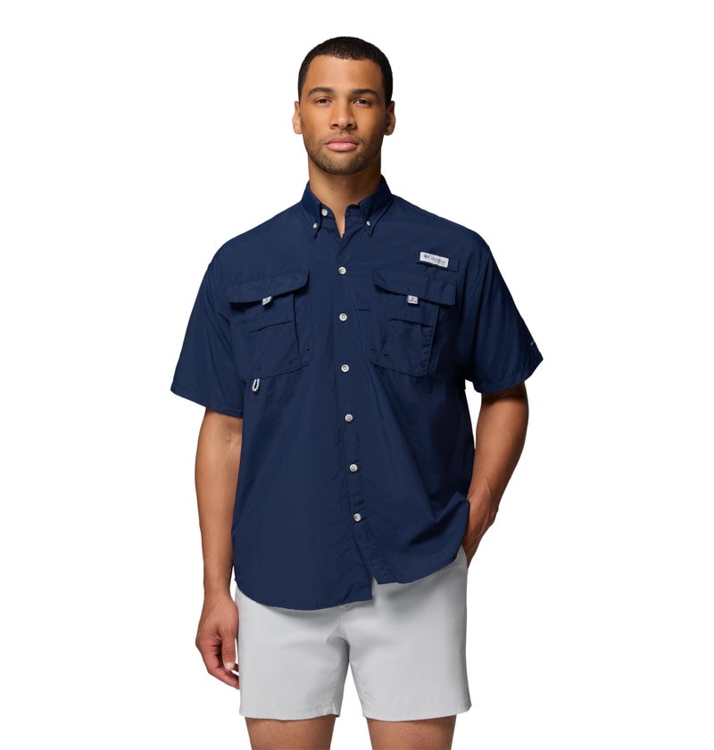 Columbia Mens PFG Bahama II Short Sleeve Fishing Shirt Collegiate Navy XXLarge - Image 2