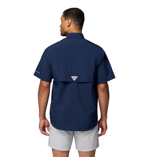 Columbia Mens PFG Bahama II Short Sleeve Fishing Shirt Collegiate Navy XXLarge - Image 3